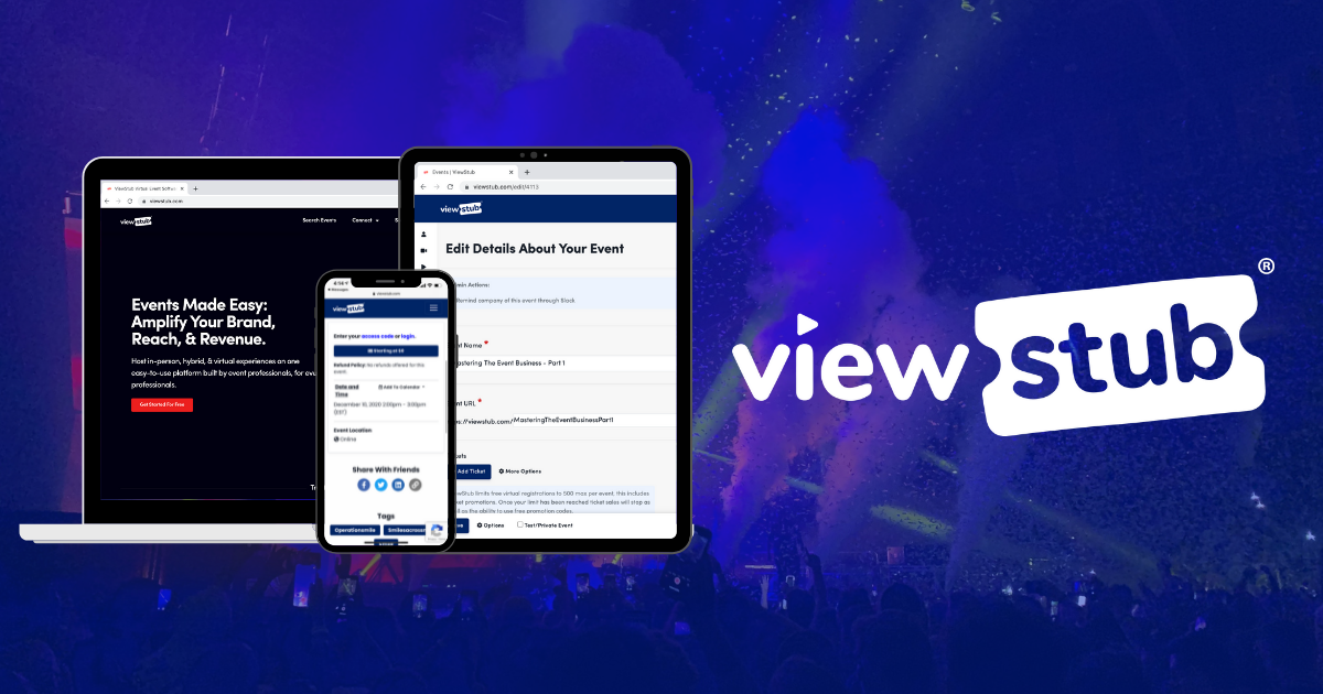 ViewStub Virtual Event Software & Ticketing